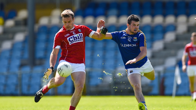 Cork's James Loughrey and Barry McKeon of Longford