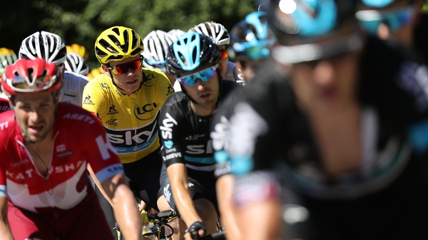 Chris Froome crossed the finish line safely in a much-reduced peloton to retain his overall lead.