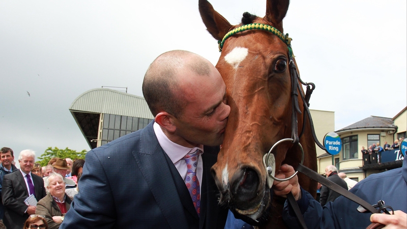 Adrian Keatley and Jet Setting after their Irish Guineas victory in May