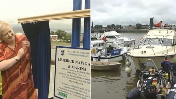 Síle de Valera officially opens Limerick Marina (2001)