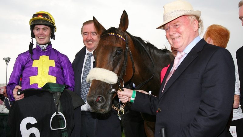 Robbie McNamara after winning the GPT on Majestic Concorde for Dr Ronan Lambe in 2008