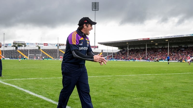 Liam Dunne urges his side on during the recent qualifier win over Cork