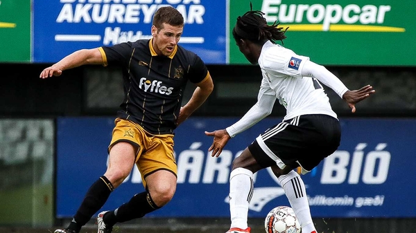 Patrick McEleney in possession for Dundalk