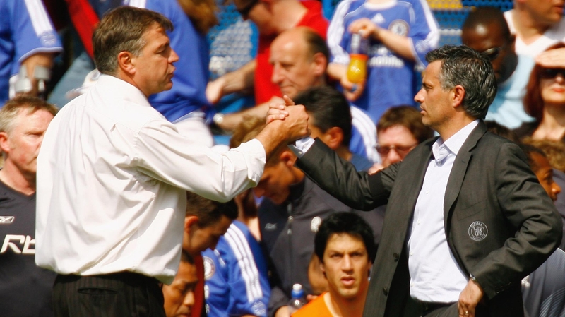 Sam Allardyce (L) has received the backing of Manchester United boss Jose Mourinho