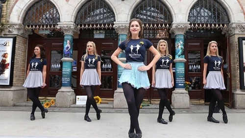 The Riverdance troupe. Hotfooting for 24 hours in Dublin