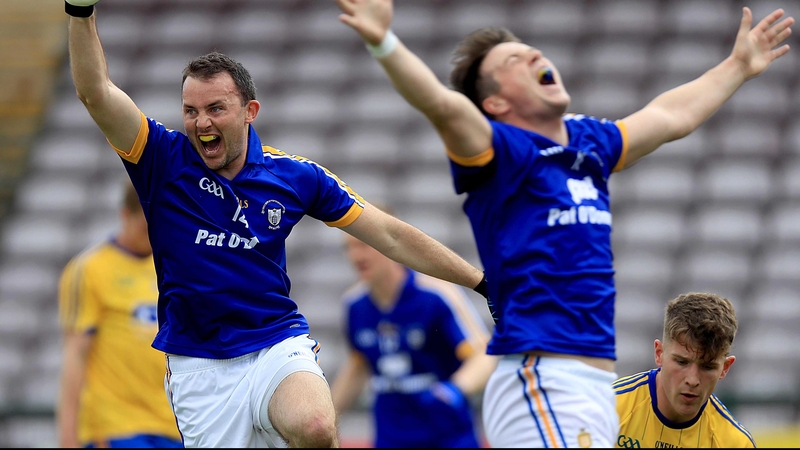 David Tubridy (L) celebrates his first-half goal