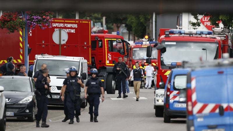 Police and emergency services cordoned off the scene