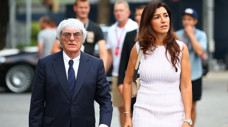 Bernie Ecclestone with his wife Fabiana Flosi