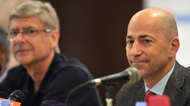 Ivan Gazidis, right, with Arsenal manager Arsene Wenger