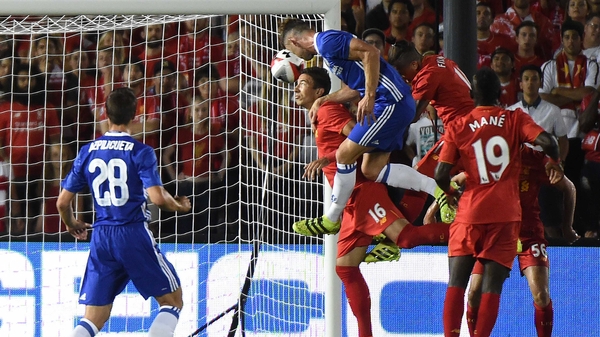 Gary Cahill heads in the only goal of the game