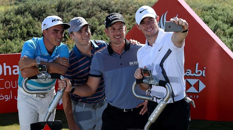 From L-R: Rickie Fowler, Jordan Spieth, Henrik Stenson and Rory McIlroy