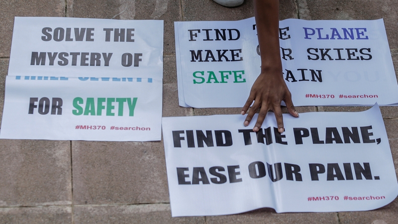 Flight MH370, a Boeing 777 aircraft carrying 239 people, disappeared from radar screens on 8 March 2014 (file pic)