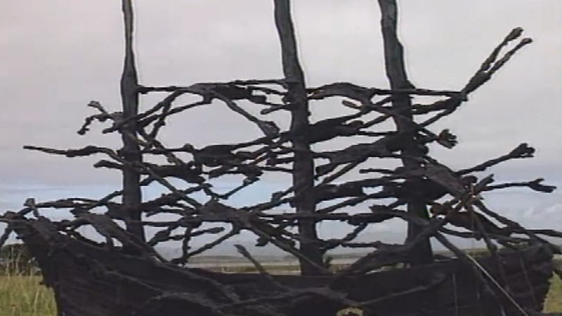The National Famine Monument at Westport, Co Mayo