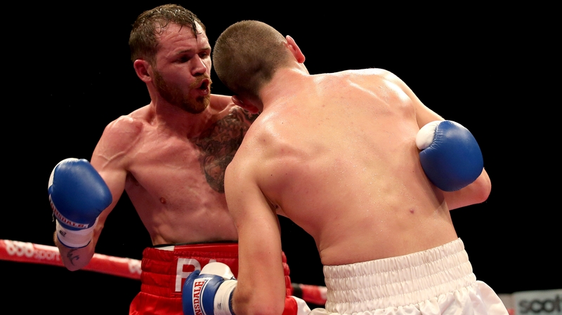 Patrick Hyland in action against Oskar Fiko