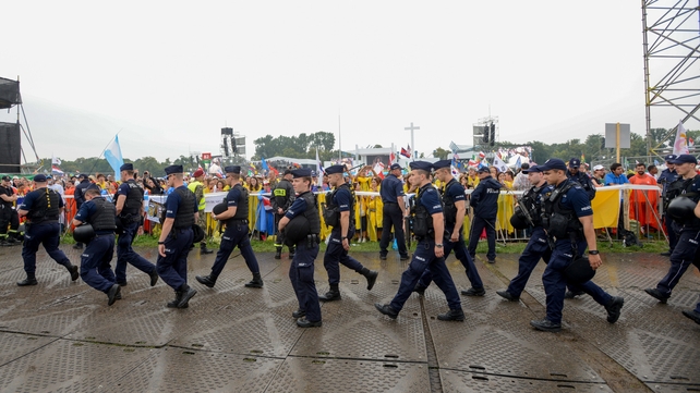A heavy security operation is in place during the Papal visit