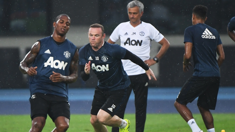 Mourinho oversees a pre-season training session