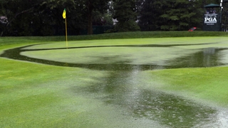 A waterlogged Baltusrol course