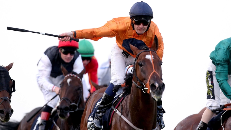 Colm O'Donoghiue on board Baraweez winning at Leopardstown in 2014