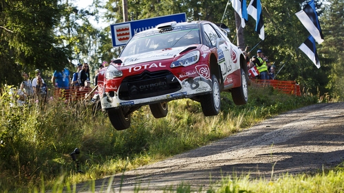 Kris Meeke and Paul Nagle in their Citroen DS3 WRC