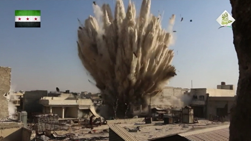 The air raids were carried out on the southwest edges of Aleppo city