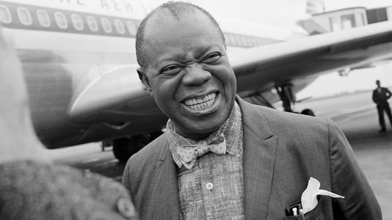Louis Armstrong at Dublin Airport (1967)