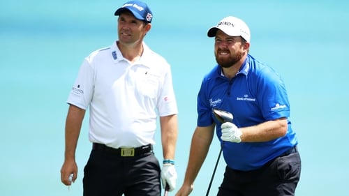 Harrington and Lowry are five and six shots respectively off the lead at the Travelers Championship