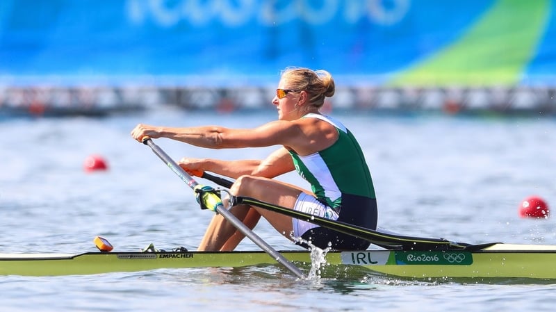 Sanita Puspure was second in her heat