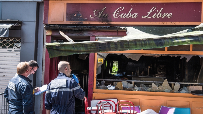The blaze started at around midnight at the Cuba Libre bar in Rouen