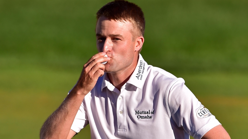 Russell Knox celebrates his victory