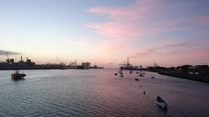 Dublin Port early in the morning