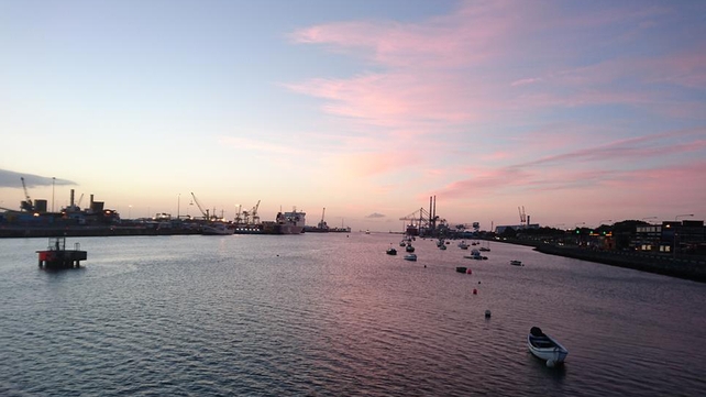 Dublin Port early in the morning