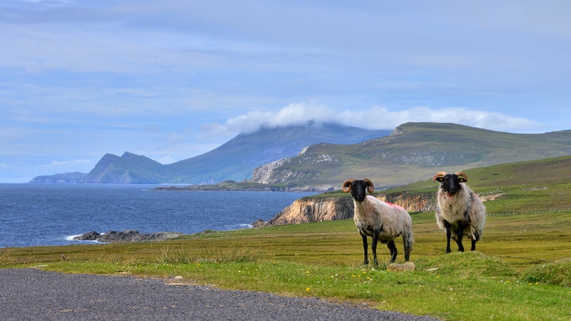 Strolling along the Atlantic Drive, Achill (Pic: Robert Riddell)