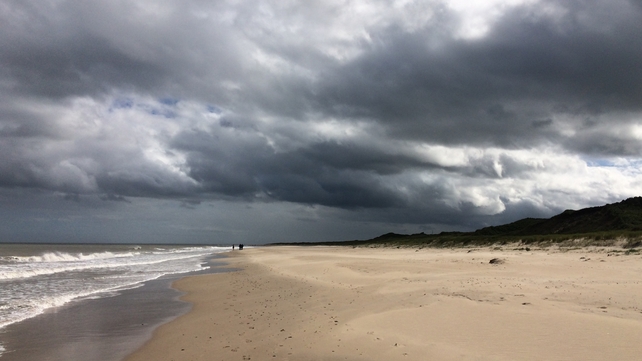 Gloomy clouds over Cahore South beach (Pic: Eric Clarke)