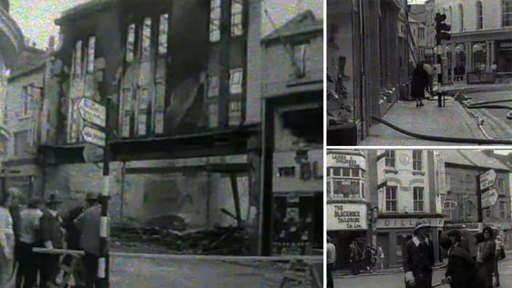 Aftermath of fire on Williamsgate Street, Galway (1971)