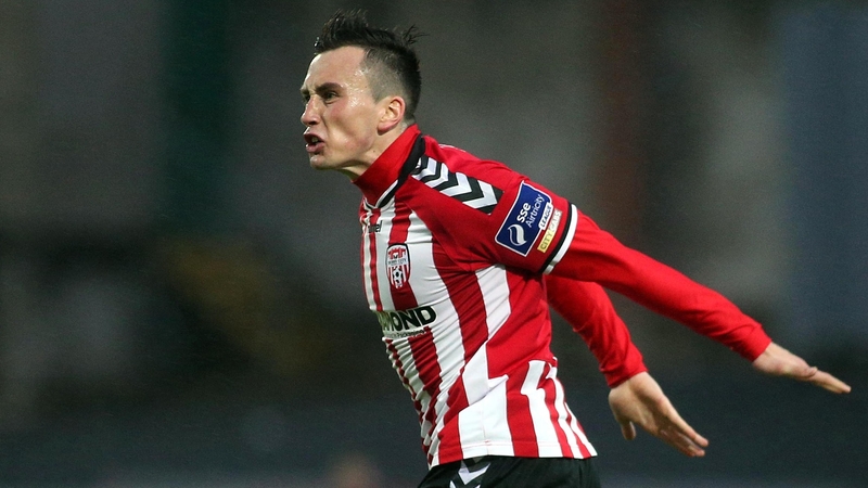 Aaron McEneff scored two from the spot for Derry