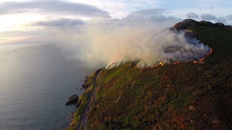 The gorse fire began early this morning