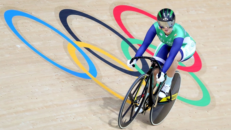 Shannon McCurley in action at the Rio Olympic Velodrome