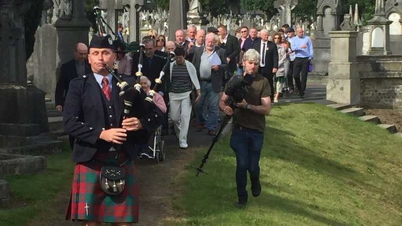 The ceremony took place at Glasnevin Cemetery in Dublin