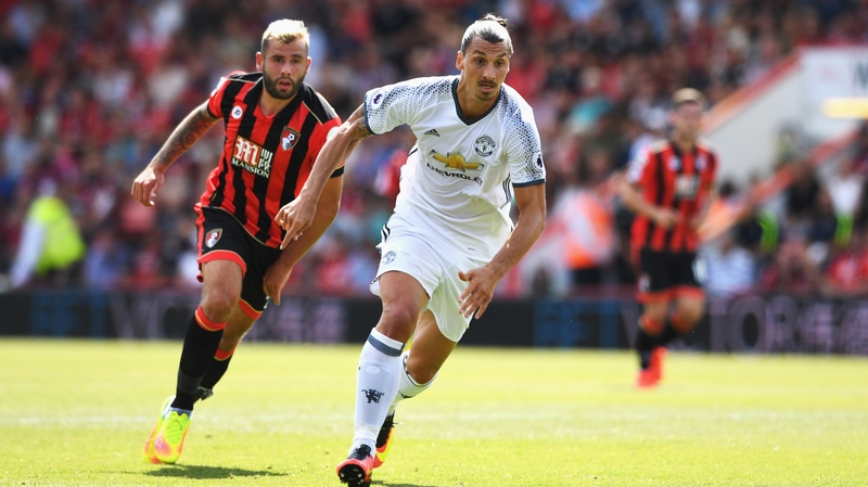 Zlatan Ibrahimovic in action for Manchester United against Bournemouth