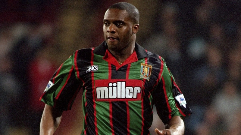 Dalian Atkinson of Aston Villa seen in action during an FA Carling Premiership match against Crystal Palace in 1995