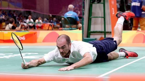 Scott Evans crashed out of the Olympics after a gutsy last-16 display
