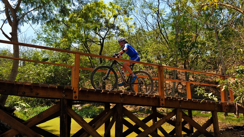 Eva Lechner of Italy competing in a test event at the venue last October