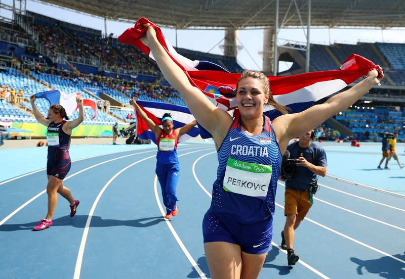Sandra Perkovic claimed back-to-back discus gold medals