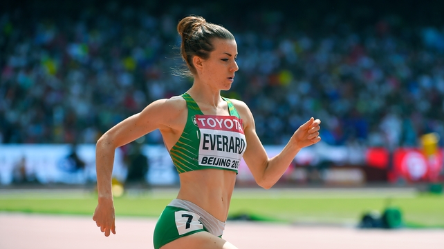 Ciara Everard failed to qualify from the heats of the women's 800 metres after an eighth-placed finish.