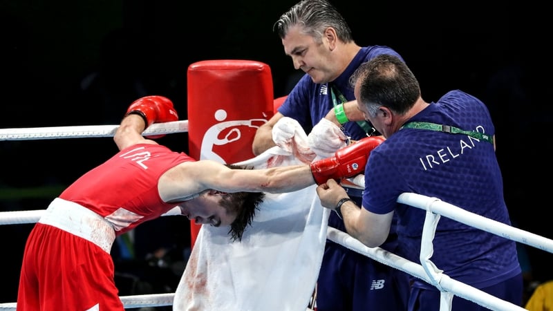 A devastated Michael Conlan in his corner after his fight