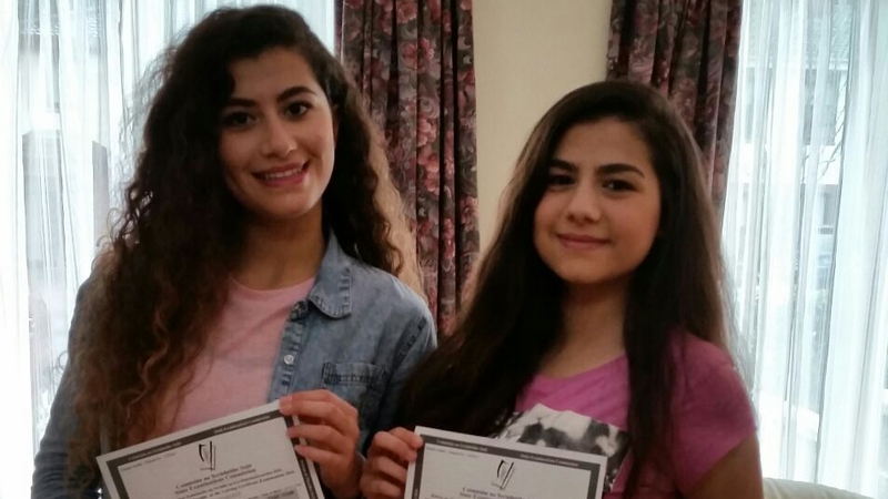 Diana and Loujin are among this year's Leaving Certificate high performers