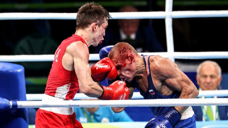 Michael Conlan was controversially beaten by Vladimir Nikitin (R)