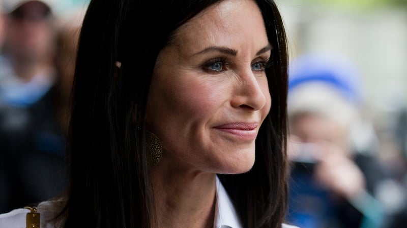 Courteney Cox - baulks at the prospect of Grylls' dinner prospects