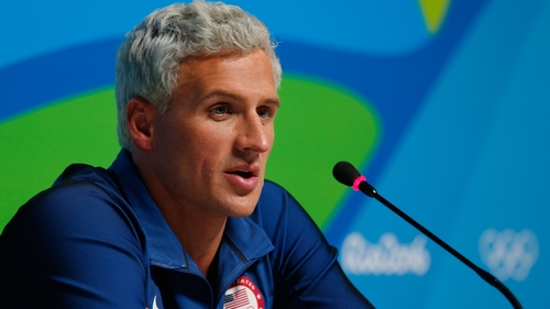Ryan Lochte appeared to be in footage released by Brazilian television