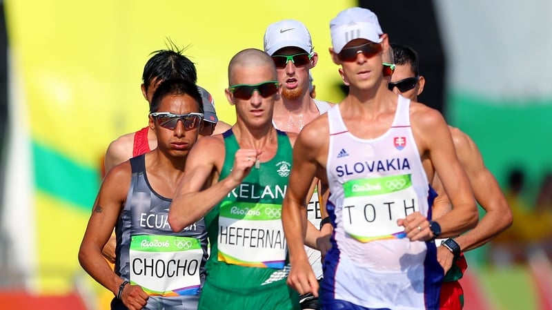 Rob Heffernan in action in the 50km Walk in Rio
